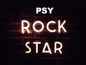 PSY Rock Star neon sign
