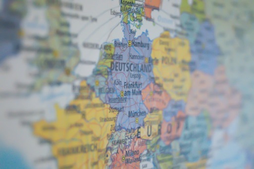 blurry map of europe