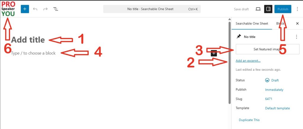 WordPress editor screenshot
